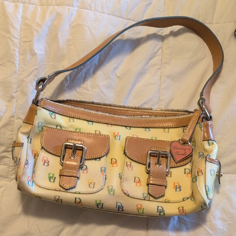 Dooney & Bourke Yellow and Tan Shoulder Bag